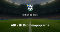Allsvenskan: AIK - IF Brommapojkarna