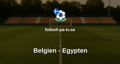 Fotbolls-VM: Belgien - Egypten