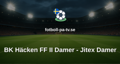 Elitettan: BK Häcken FF II Damer - Jitex Damer