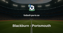 Championship: Blackburn - Portsmouth