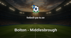 Championship: Bolton - Middlesbrough