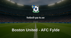 National League: Boston United - AFC Fylde