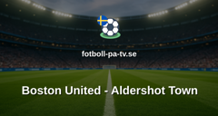 National League: Boston United - Aldershot Town