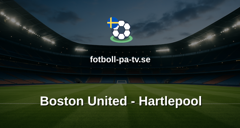 National League: Boston United - Hartlepool