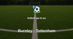Premier League: Burnley - Tottenham