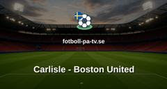 National League: Carlisle - Boston United