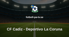 La Liga 2: CF Cadiz - Deportivo La Coruna
