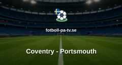 Championship: Coventry - Portsmouth