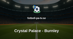 Premier League: Crystal Palace - Burnley