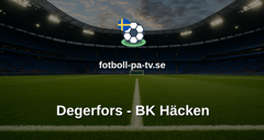 Allsvenskan: Degerfors - BK Häcken