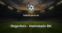 Allsvenskan: Degerfors - Halmstads BK