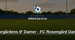 Damallsvenskan: Djurgårdens IF Damer - FC Rosengård Damer