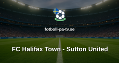National League: FC Halifax Town - Sutton United