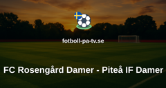 Damallsvenskan: FC Rosengård Damer - Piteå IF Damer