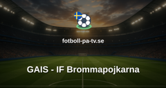 Allsvenskan: GAIS - IF Brommapojkarna