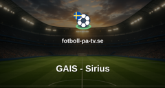 Allsvenskan: GAIS - Sirius