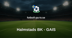 Allsvenskan: Halmstads BK - GAIS