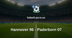 Bundesliga 2: Hannover 96 - Paderborn 07