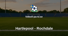 National League: Hartlepool - Rochdale