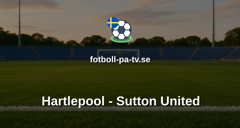 National League: Hartlepool - Sutton United
