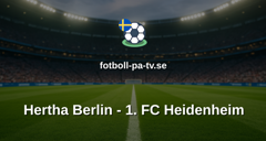 Bundesliga 2: Hertha Berlin - 1. FC Heidenheim