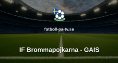 Allsvenskan: IF Brommapojkarna - GAIS