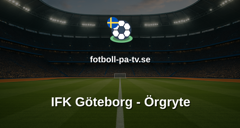 Allsvenskan: IFK Göteborg - Örgryte