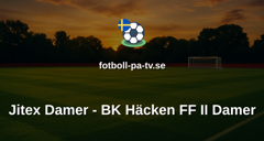 Elitettan: Jitex Damer - BK Häcken FF II Damer