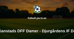 Damallsvenskan: Kristianstads DFF Damer - Djurgårdens IF Damer