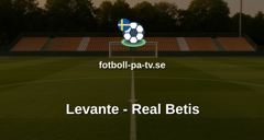 La Liga: Levante - Real Betis