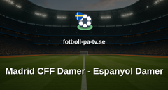 Primera División Femenina: Madrid CFF Damer - Espanyol Damer