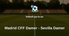 Primera División Femenina: Madrid CFF Damer - Sevilla Damer