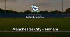 Premier League: Manchester City - Fulham