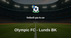 Ettan Södra: Olympic FC - Lunds BK
