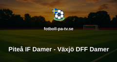Damallsvenskan: Piteå IF Damer - Växjö DFF Damer