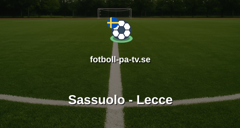 Serie A: Sassuolo - Lecce