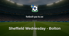 Engelska Ligacupen (EFL): Sheffield Wednesday - Bolton