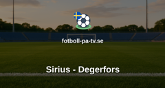Allsvenskan: Sirius - Degerfors