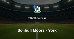 National League: Solihull Moors - York