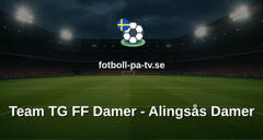Elitettan: Team TG FF Damer - Alingsås Damer