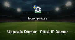 Damallsvenskan: Uppsala Damer - Piteå IF Damer
