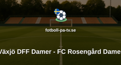 Svenska Cupen Damer: Växjö DFF Damer - FC Rosengård Damer