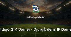 Damallsvenskan: Vittsjö GIK Damer - Djurgårdens IF Damer