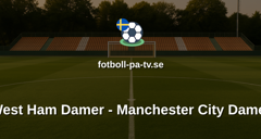 Womens Super League: West Ham Damer - Manchester City Damer