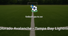 NHL: Colorado Avalanche - Tampa Bay Lightning