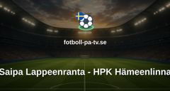 SM-liiga: Saipa Lappeenranta - HPK Hämeenlinna