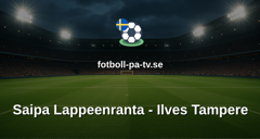 SM-liiga: Saipa Lappeenranta - Ilves Tampere