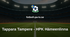 SM-liiga: Tappara Tampere - HPK Hämeenlinna