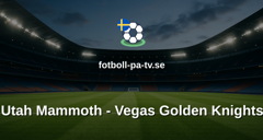 NHL: Utah Mammoth - Vegas Golden Knights