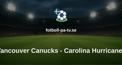 NHL: Vancouver Canucks - Carolina Hurricanes